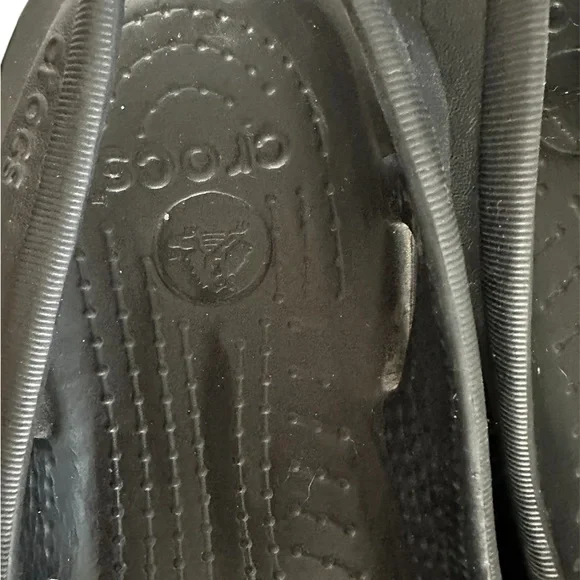 Crocs Womens Kadee Slingback Flats Round Toe Slip On Rubber Black Size 9 - Picture 4 of 4